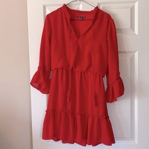 Red Boho dress